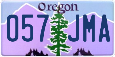 OR license plate 057JMA