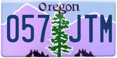 OR license plate 057JTM