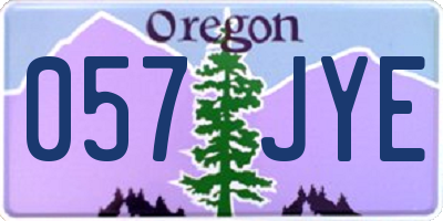 OR license plate 057JYE