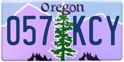 OR license plate 057KCY