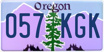 OR license plate 057KGK