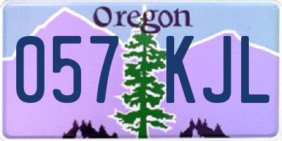 OR license plate 057KJL