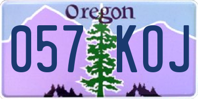 OR license plate 057KOJ