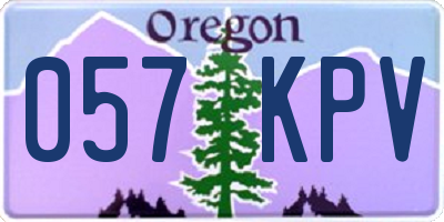 OR license plate 057KPV