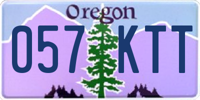 OR license plate 057KTT