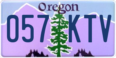 OR license plate 057KTV
