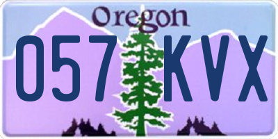 OR license plate 057KVX