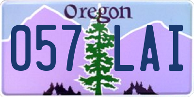 OR license plate 057LAI