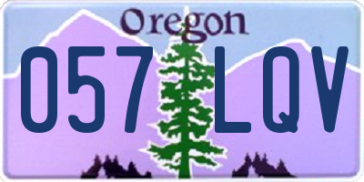 OR license plate 057LQV