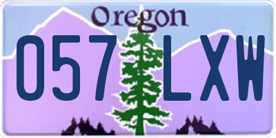 OR license plate 057LXW