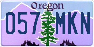 OR license plate 057MKN