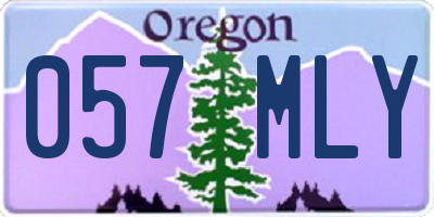 OR license plate 057MLY