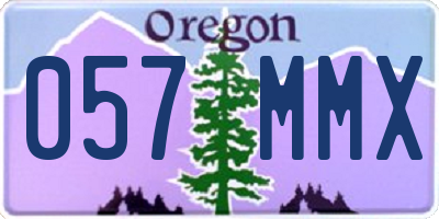 OR license plate 057MMX
