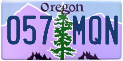 OR license plate 057MQN