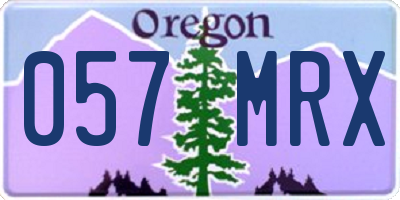 OR license plate 057MRX
