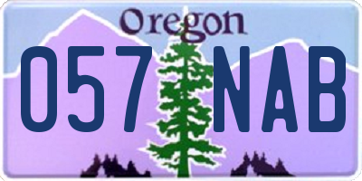 OR license plate 057NAB