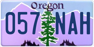 OR license plate 057NAH