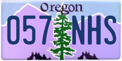 OR license plate 057NHS