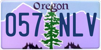 OR license plate 057NLV