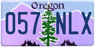 OR license plate 057NLX