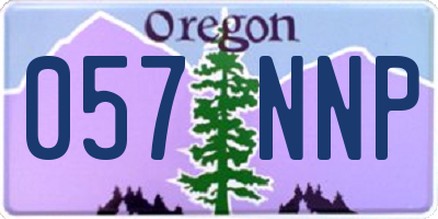 OR license plate 057NNP