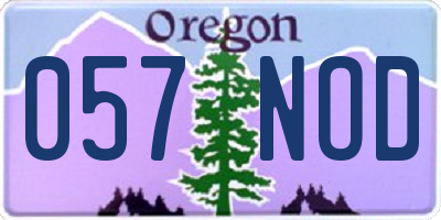 OR license plate 057NOD