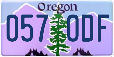 OR license plate 057ODF