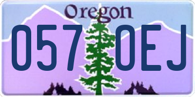 OR license plate 057OEJ