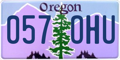 OR license plate 057OHU