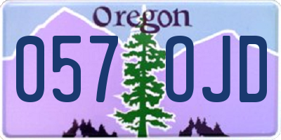 OR license plate 057OJD