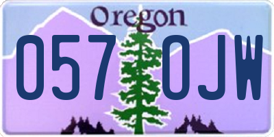 OR license plate 057OJW