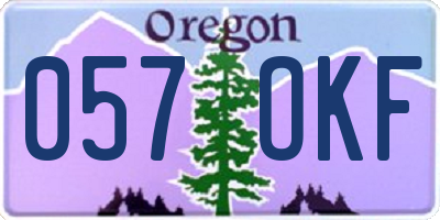 OR license plate 057OKF