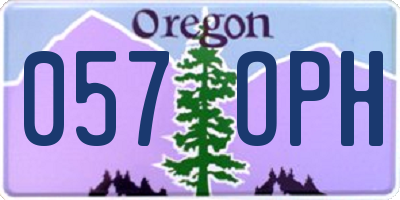OR license plate 057OPH
