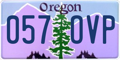 OR license plate 057OVP