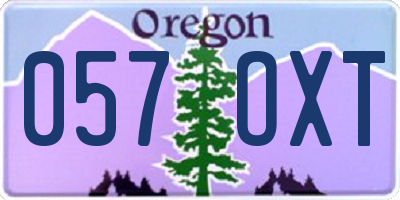OR license plate 057OXT