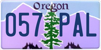 OR license plate 057PAL