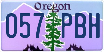OR license plate 057PBH