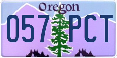 OR license plate 057PCT