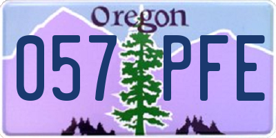 OR license plate 057PFE