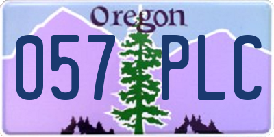 OR license plate 057PLC
