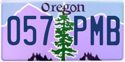 OR license plate 057PMB