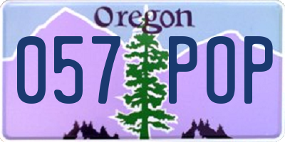 OR license plate 057POP