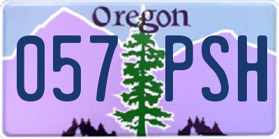 OR license plate 057PSH