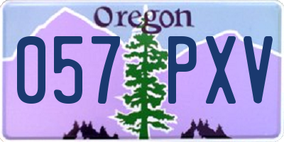OR license plate 057PXV