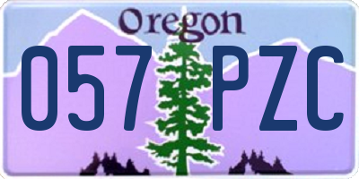 OR license plate 057PZC
