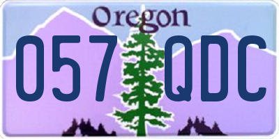 OR license plate 057QDC
