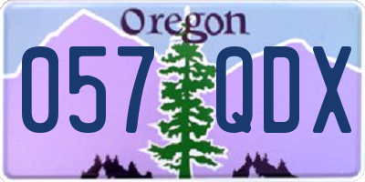 OR license plate 057QDX