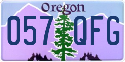 OR license plate 057QFG