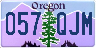 OR license plate 057QJM