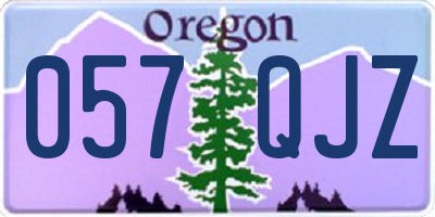OR license plate 057QJZ